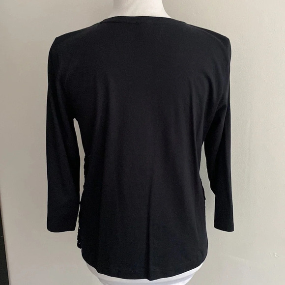 ·J Crew· Mixed Media Layered Tee, 3/4 sleeves, NWOT, Medium - Picture 7 of 9